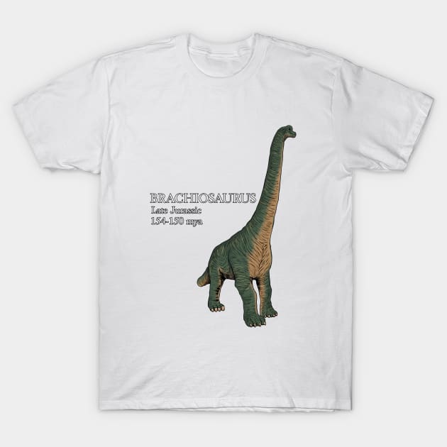 Realistic drawing of brachiosaurus T-Shirt by Modern Medieval Design